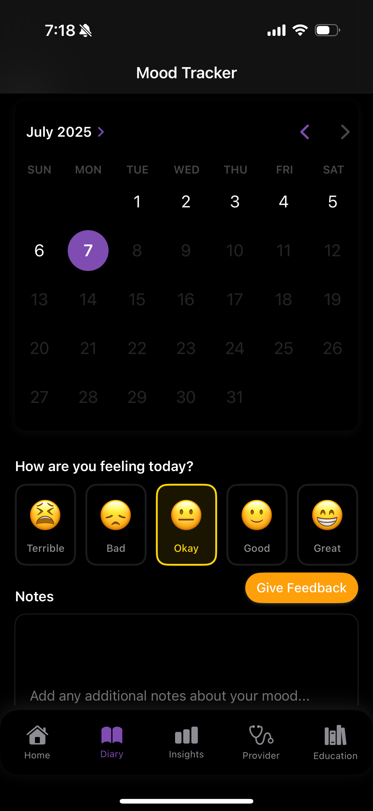 Provider Search Screen for finding healthcare providers